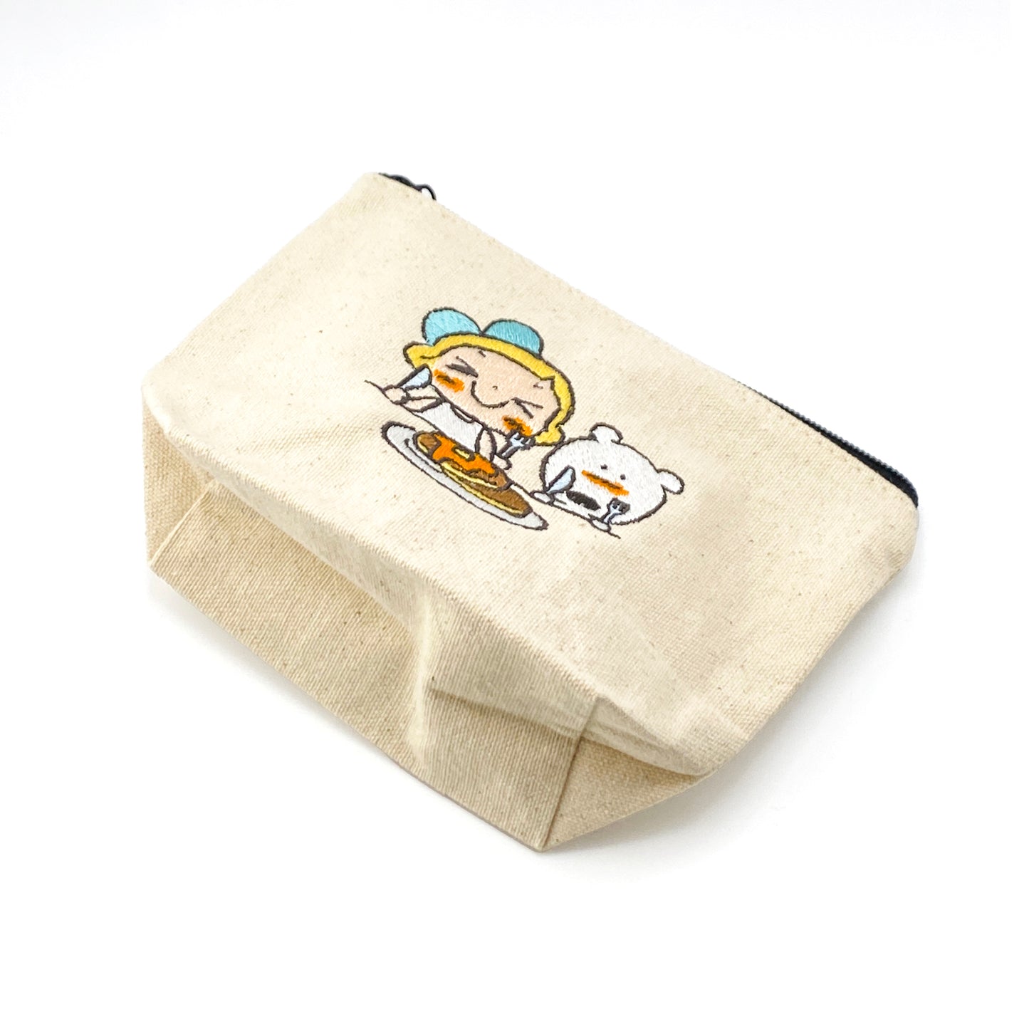 刺繍ポーチ しあわせのパンケーキ - レモン&シュガー