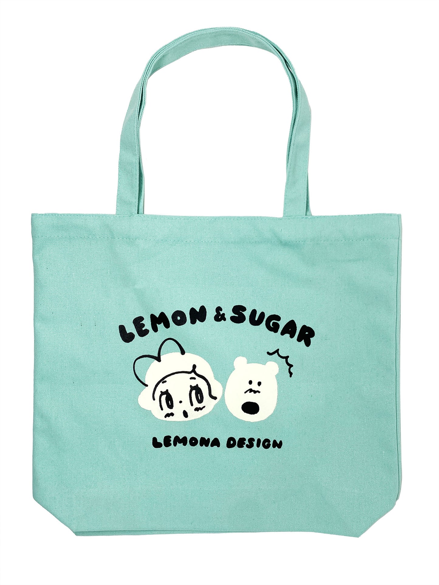 ミントブルー・トートバッグ - レモン&シュガー