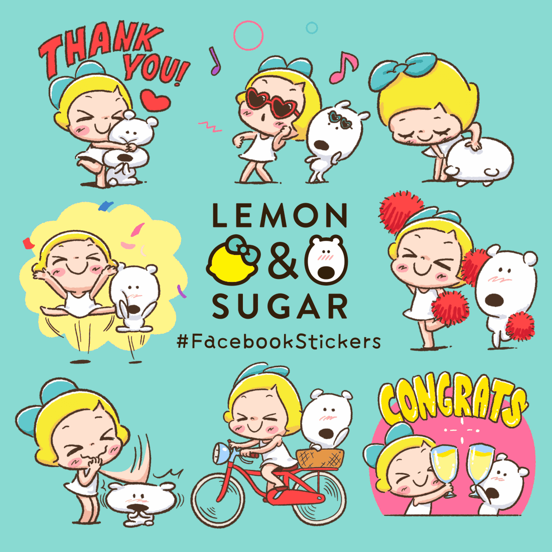 Facebook Stickersにレモン＆シュガーが登場！