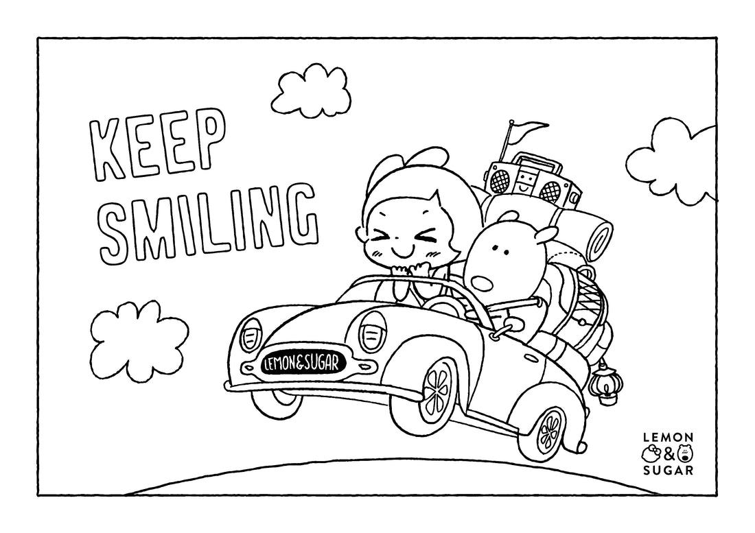 ぬり絵「KEEP SMILING」