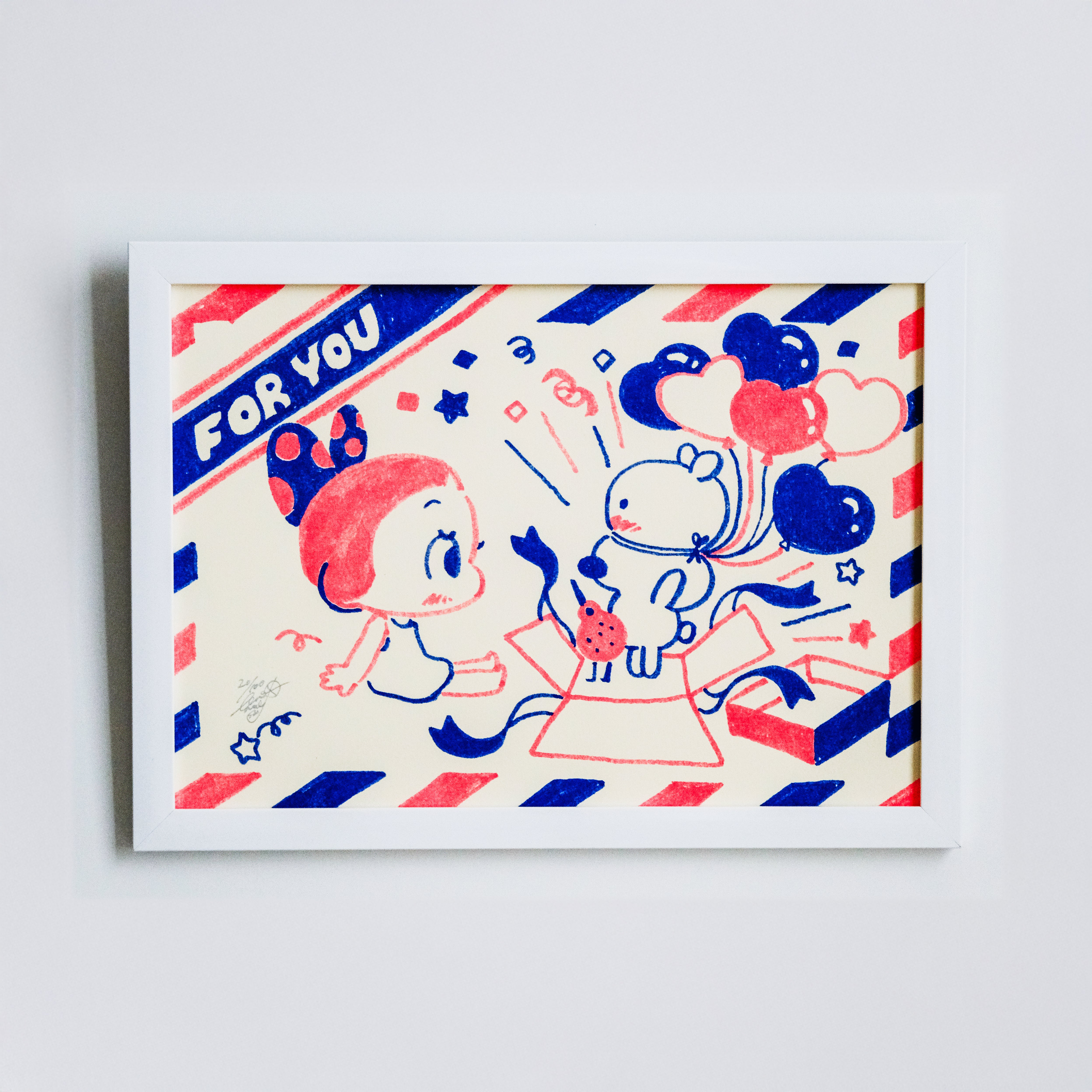 当選品 ホットペッパー 推しの子 額縁付きサイン入りポスター リトグラフ ZIG-ZAG 額入りポスター - アンティーク、ビンテージの