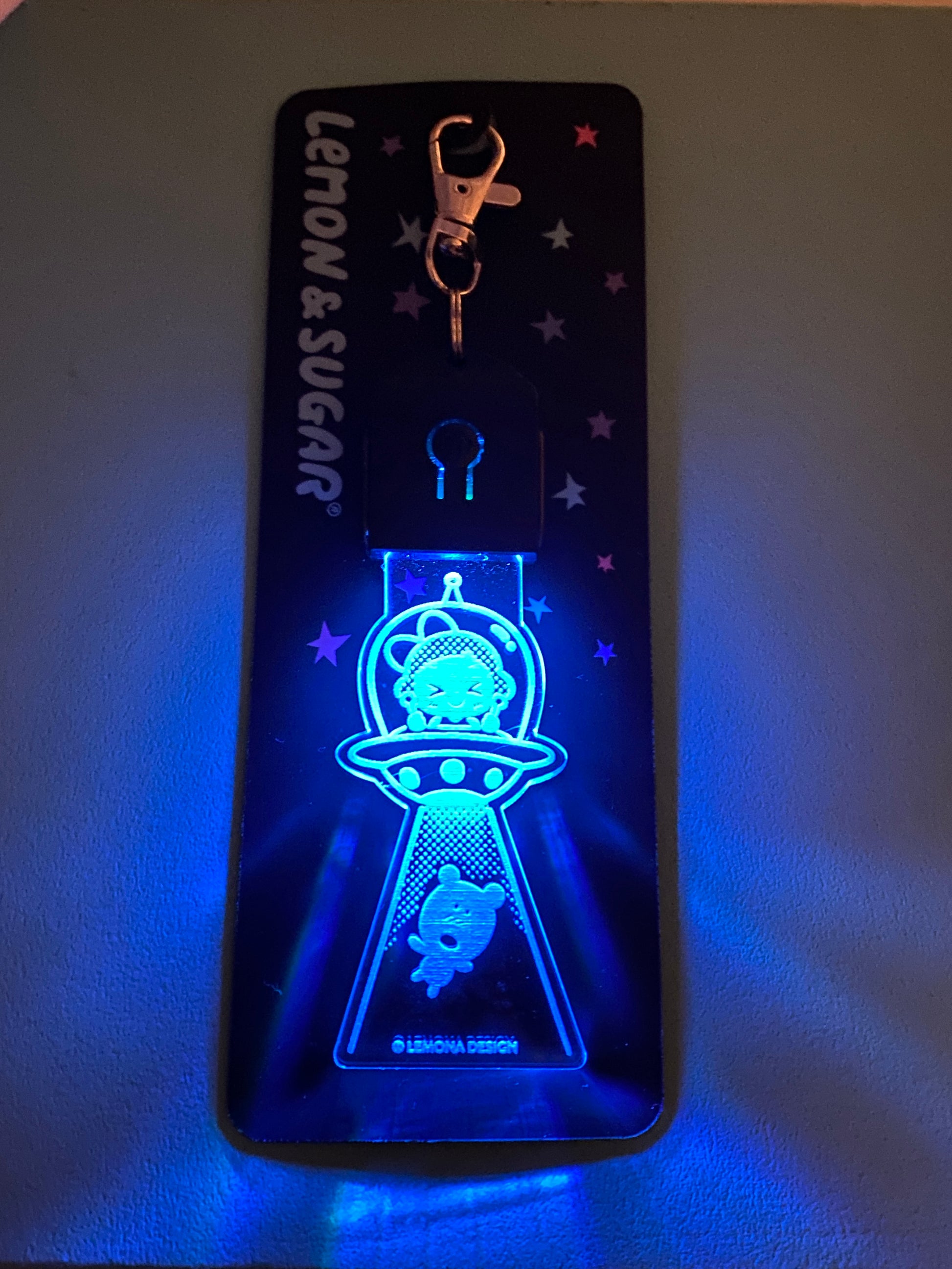 USB充電式 LEDチャーム　UFO - レモン＆シュガー