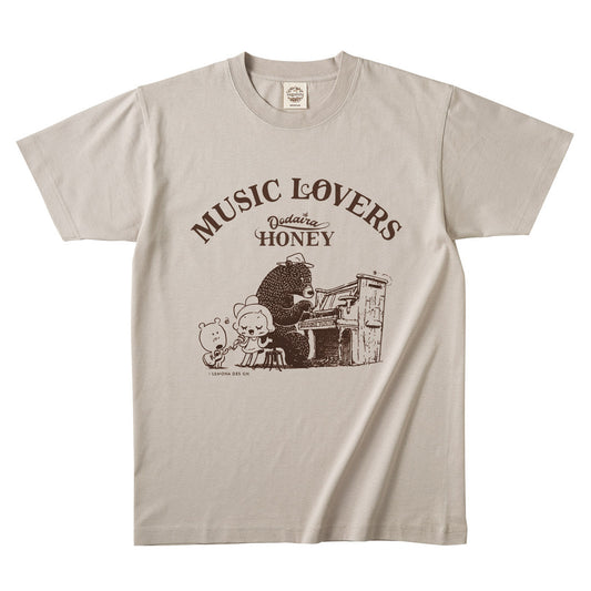 オーガニックコットンTシャツ MUSIC LOVERS おおだいらHONEYコラボ