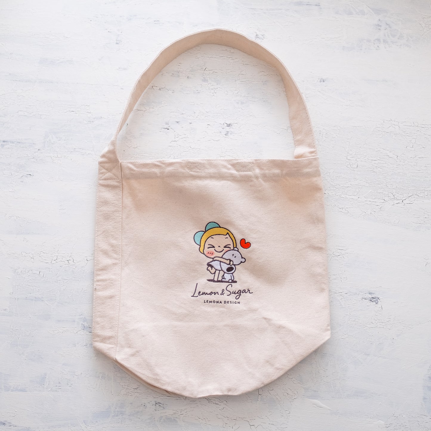 刺繍ワンショルダーバッグ（HUG） - レモン＆シュガー