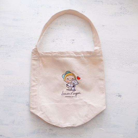 刺繍ワンショルダーバッグ（HUG） - レモン＆シュガー