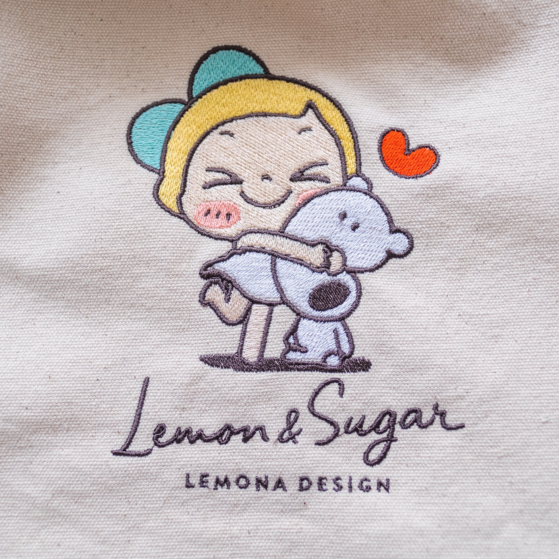 刺繍ワンショルダーバッグ（HUG） - レモン＆シュガー