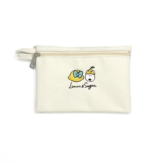 ユーティリティ刺繍ポーチ - レモン＆シュガー