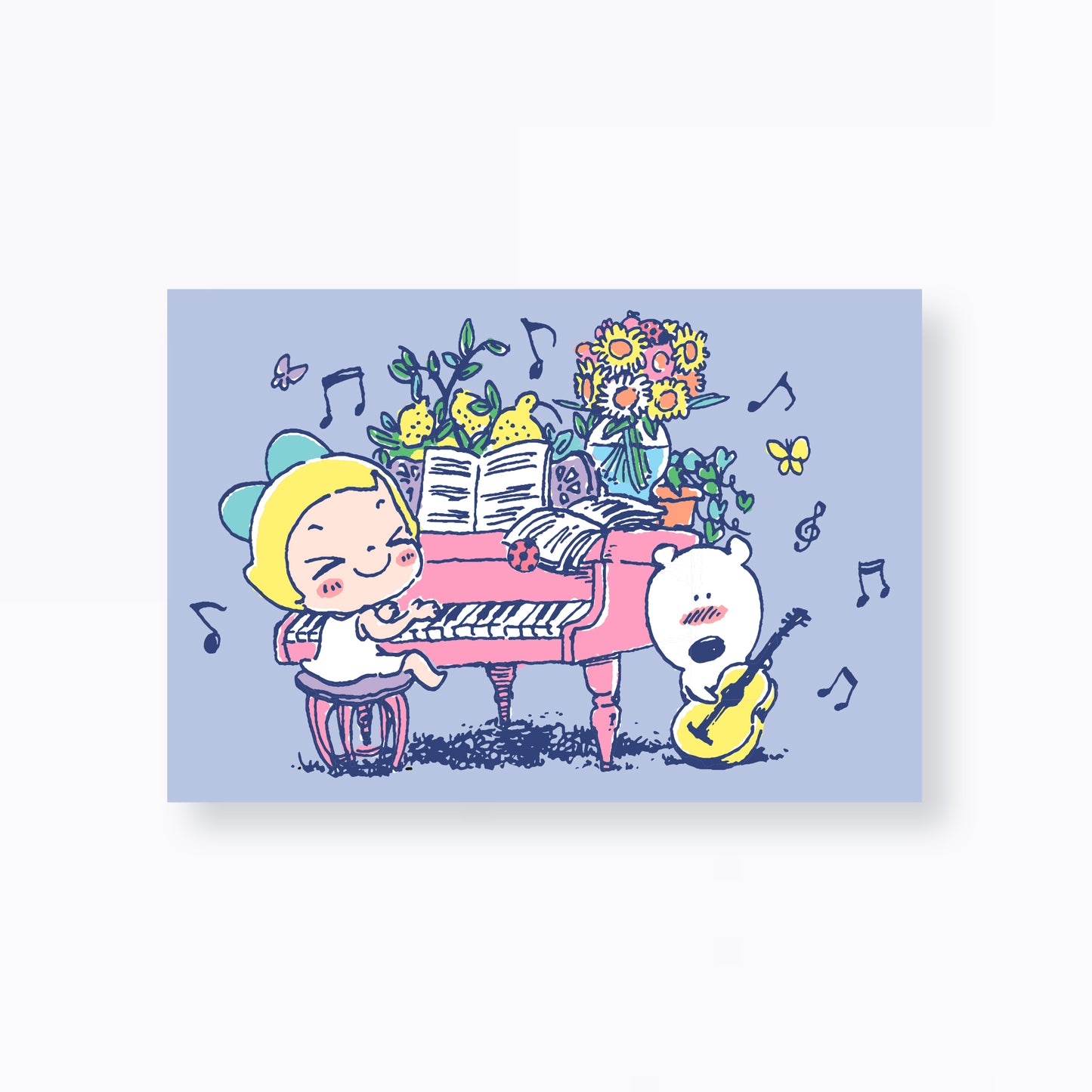 ポストカード　ミュージック - レモン＆シュガー